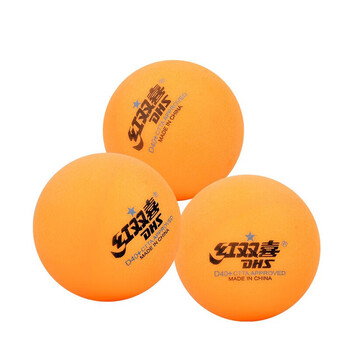 红双喜赛顶一星乒乓球40+黄色(10只装)