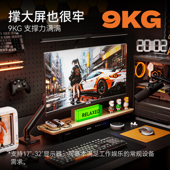 松能显示器支架 t6g小小白 机械臂 电脑支架显示屏支架 升降支架臂 显示器增高架旋转T6-1H