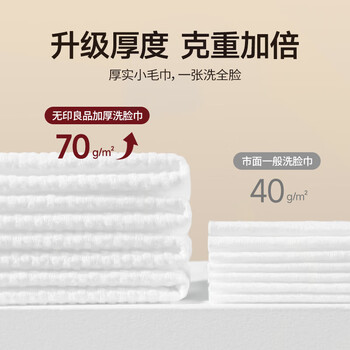 无印良品一次性洗脸巾120抽加厚干湿两用绵柔巾毛巾悬挂式20*20cm*4包