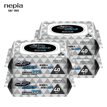 妮飘(Nepia)厨房湿巾纸巾40抽*4包160抽去油污懒人抹布除菌99%抹即净带盖抽纸 妮飘(Nepia)厨房湿巾纸巾40抽*4包160抽去油污懒人抹布除菌99%抹即净带盖抽纸