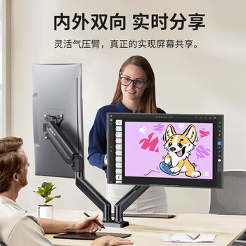 宜客莱（ECOLA）显示器支架电脑支架电脑增高架显示器机械臂电脑桌支架螺旋升降机械弹簧显示屏支架NF971H