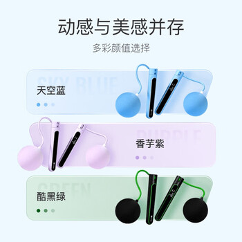 Keep燃脂负重计数跳绳成人减肥竞速运动跳绳-天空蓝/无绳大球+长绳