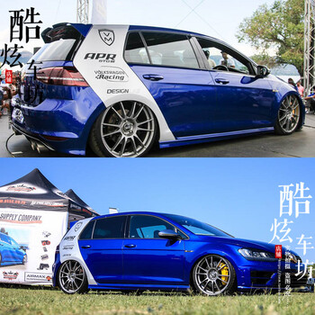 2018大众新高尔夫c柱贴膜golf 7车贴拉花gti车身装饰改装汽车贴纸 kk