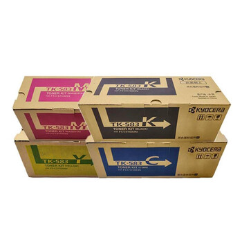 京瓷（KYOCERA）TK-583KCMY原装黑红黄青四色碳粉墨粉盒套装（适用FS-C5150DN打印机）黑色3500页/彩色2800页 