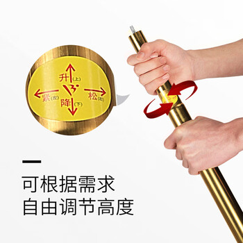 易利丰（elifo）办公室带杆党旗落地摆件 室内立式银色落地旗杆2米带底座可伸缩 会议室装饰旗架旗座底座