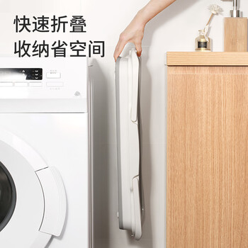 美丽雅可折叠拖把清洗桶57cm口径长方形胶棉平板大号清洁墩布拖布拖把盆