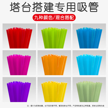 舜江 六年级下册塔台模型搭建20厘米cm实验手工专用吸管小学制作材料