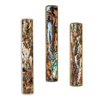 漢墨 黄铜螺钿镇尺 镇纸创意毛笔压纸书法文镇单支装12cm 文房四宝礼品礼物铜器摆件