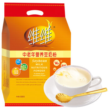 维维中老年营养豆奶粉500g即食早餐冲饮代餐高钙多重营养非转基因大豆