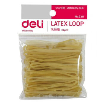 得力 3211 乳胶圈 得力橡皮筋 30g包 银行财务 橡皮 默认颜色 3包装