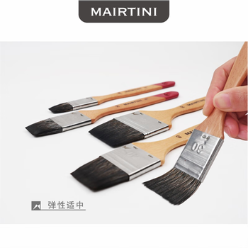 马蒂尼水彩画刷平峰松鼠毛笔刷长杆艺术家级20mm单支861-20