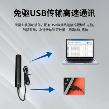 真地 Realand 巡更棒巡更器保安巡逻考勤打点器电子巡更系统巡更机巡更打点棒物业管理巡逻棒ZD-101E