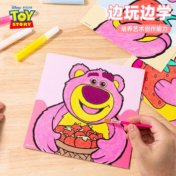 迪士尼（Disney）沙画儿童益智DIY沙画套装涂色绘画幼儿创意玩具文具礼盒新年女孩生日礼物年货节 史迪奇A60112-W1