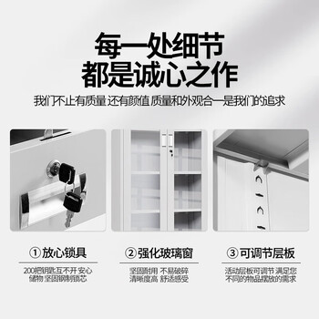 润虎文件柜办公柜钢制铁皮柜资料柜档案柜储物柜中二斗文件柜升级款