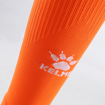 卡尔美（KELME）长筒足球袜防滑纱厚底高筒专业足球比赛训练精英运动袜 橙色 M
