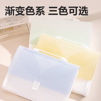 得力(deli)13格A4手提学生风琴包/文件包/资料夹 开学试卷科目分层分科收纳插页袋保护小学初高中嫩绿PM01 得力(deli)13格A4手提学生风琴包/文件包/资料夹 开学试卷科目分层分科收纳插页袋保护小学初高中嫩绿PM01