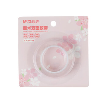 晨光魔术胶带纳米双面胶多功能高粘度强力无痕胶12mm*1m可重复使用AJD957F6 单卷