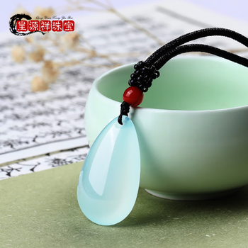 蓝色水滴项链价格报价行情- 京东