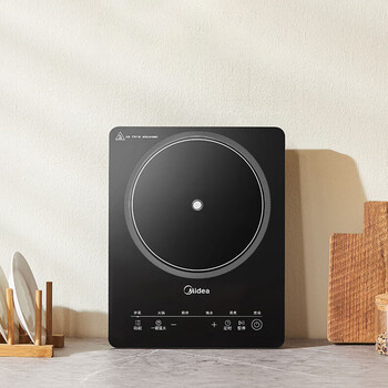 美的（Midea）电磁炉 2200W大功率3D悬浮大火170mm线圈盘9档火力调节 耀黑经典面板 MC-22XA11