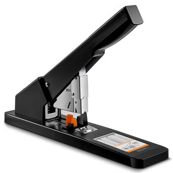 得力(deli)210页工业用重型大订书机/订书器 八万次使用寿命 适配23/6~23/23订书钉 办公用品 黑色0396