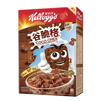 家乐氏（Kellogg）进口谷脆格300g/盒儿童营养巧克力可可谷物脆即食麦片早餐下午茶