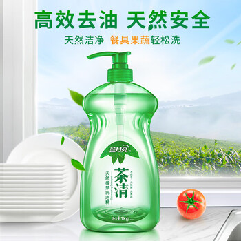 蓝月亮 茶清天然绿茶洗洁精1kg*8瓶 洗涤精洗涤灵(绿茶清香) 10000410 蓝月亮 茶清天然绿茶洗洁精1kg*8瓶 洗涤精洗涤灵(绿茶清香) 10000410