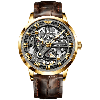 西铁城日本进口名牌手表男士自动机械表夜光防水超薄镂空时尚男表升级