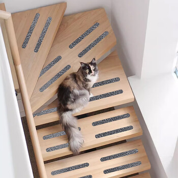 欧唛（oumai）PEVA室内防滑贴条楼梯台阶防滑防水磨砂耐磨浴室地面止滑贴条 灰色 长38cm*宽2cm 12条/包