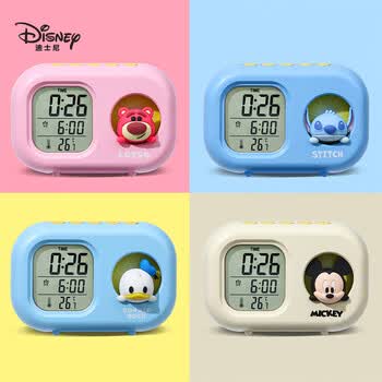 迪士尼（Disney）电子闹钟 小学生专用起床神器男女孩 儿童学习用品多功能闹钟毕业礼物 唐老鸭
