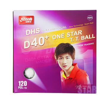 红双喜DHS赛顶白一星乒乓球训练用球大包装120只装 红双喜DHS赛顶白一星乒乓球训练用球大包装120只装