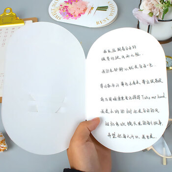 狮洛德 母亲节干花贺卡diy创意新年卡片生日贺卡立体造型留言祝福卡2张