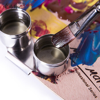蒙玛特(Mont Marte)美术油壶 油画颜料绘画工具调色油不锈钢双孔容器 可夹画画带盖调色器皿MAPL0004 速写 马克笔绘画 蒙玛特(Mont Marte)美术油壶 油画颜料绘画工具调色油不锈钢双孔容器 可夹画画带盖调色器皿MAPL0004 速写 马克笔绘画