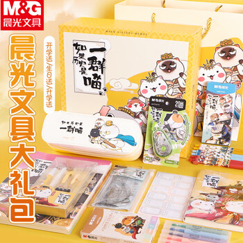 晨光（M&G）小学生文具套装1-3年级儿童精美礼包礼盒送礼3-6年级幼儿园毕业生日礼物10件装HAPB2447 1套