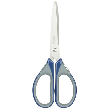 得力(deli)170mm人机造型剪刀 软胶手柄 办公家用生活手工剪纸刀 办公用品 颜色随机6045