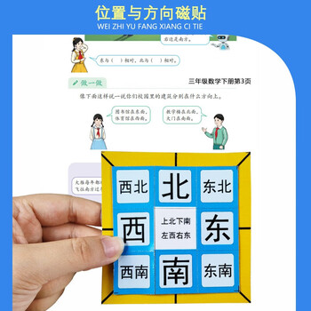 舜江 学具盒 学具 钟表模型 计数棒 分数学习盘 几何图形片 指南针 三年级数学套装T3