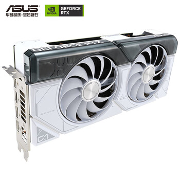 华硕 ASUS白色 DUAL GeForce RTX 4070 SUPER O12G WHITE 电竞游戏显卡
