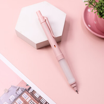 uni三菱（uni）KURUTOGA自动铅笔 0.5mm双模式旋转软胶笔握不断学生考试练字自动铅笔M5-1009GG棉花粉