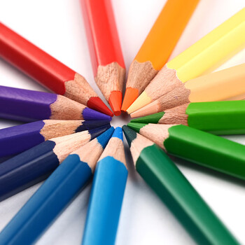 马可（MARCO）油性可擦彩色铅笔24支装学生儿童男孩女孩入门绘画涂色画笔画具画材美术生日礼物开学套装