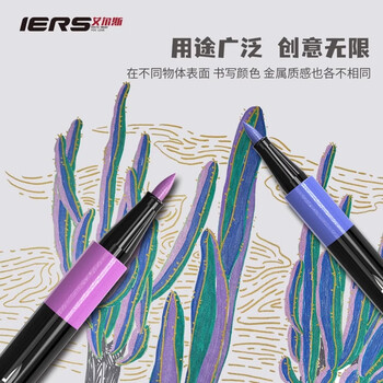 艾尔斯IERS501BR金属彩色记号笔套装手帐装饰涂鸦DIY相册笔小清新马克笔绘画涂色高光笔M20美术写生
