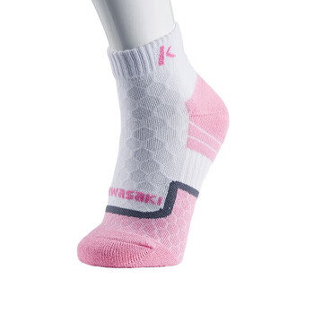 kawasaki川崎专业羽毛球袜运动袜透气包裹加厚毛巾底女款中袜3双装三色 kawasaki川崎专业羽毛球袜运动袜透气包裹加厚毛巾底女款中袜3双装三色