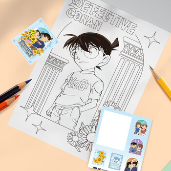 卡游 名侦探柯南图画本推理小学生加厚手绘画画专用美术本子涂色绘画儿童速写涂鸦素描本1本装