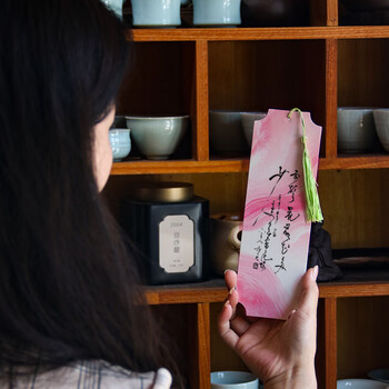 一海堂 文化漆包书签 书法创意双面空白半生熟宣纸学生儿童手作毕业礼物diy书签--幸运形B款10张+5色漂漆工具