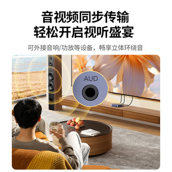 绿联手机无线投屏4K高清视频同屏器HDMI传输接收器适用苹果华为小米手机电脑接电视显示器投影仪25480