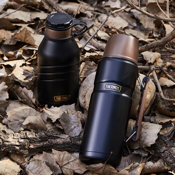 THERMOS焖烧杯520ml保温汤壶316钢保温饭盒桶宽口水杯带勺TSK2-520S BK