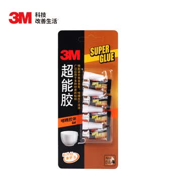 3M胶水快干胶玻璃陶瓷木材金属塑料橡胶透明啫喱快速干胶 AD119-4支/包