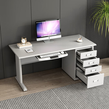 义利德加厚钢制电脑桌办公桌职员桌财务桌工作台四抽办公桌1.4米 义利德加厚钢制电脑桌办公桌职员桌财务桌工作台四抽办公桌1.4米