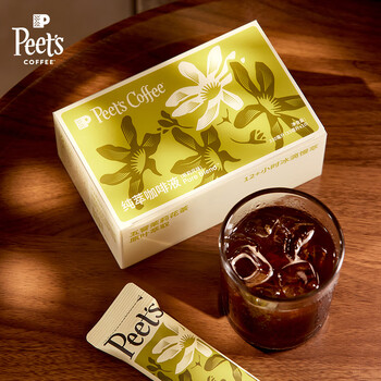 Peet's Coffee皮爷peets 纯萃咖啡液0糖0脂茉莉风味美式拿铁冷萃液33ml*10-冷藏