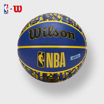 Wilson威尔胜NBA球队橡胶涂鸦系列金州勇士队青少年成人室外7号篮球