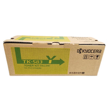 京瓷（KYOCERA）TK-583KCMY原装黑红黄青四色碳粉墨粉盒套装（适用FS-C5150DN打印机）黑色3500页/彩色2800页 