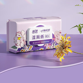 蓝漂（Lam pure） 家庭装厕所清洁湿巾 湿厕纸80抽*4包装 可冲入马桶